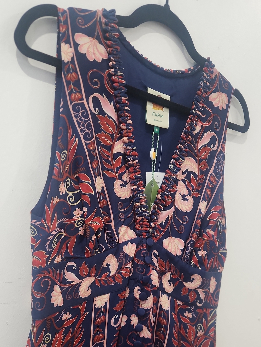 Farm Rio Boho Floral Scarf Midi Dress - Picture 7 of 15